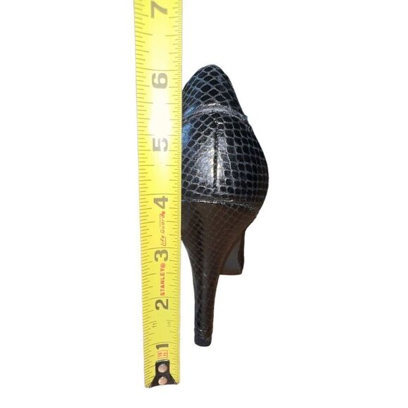 Bronx Claudine Square Toe Y2K W/Buckle Black Leather Heels Womens Size 10 NEW - Picture 6 of 10